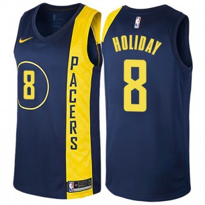 Nike Indiana Pacers #8 Justin Holiday Navy Blue Youth NBA Swingman City Edition Jersey
